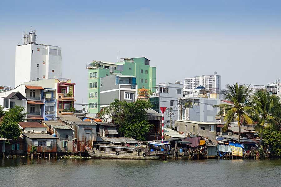 Local live in the suburb of Ho Chi Minh city