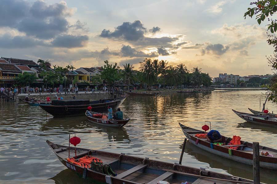 Hoi An Ancient Town at sunset, Central Vietnam
