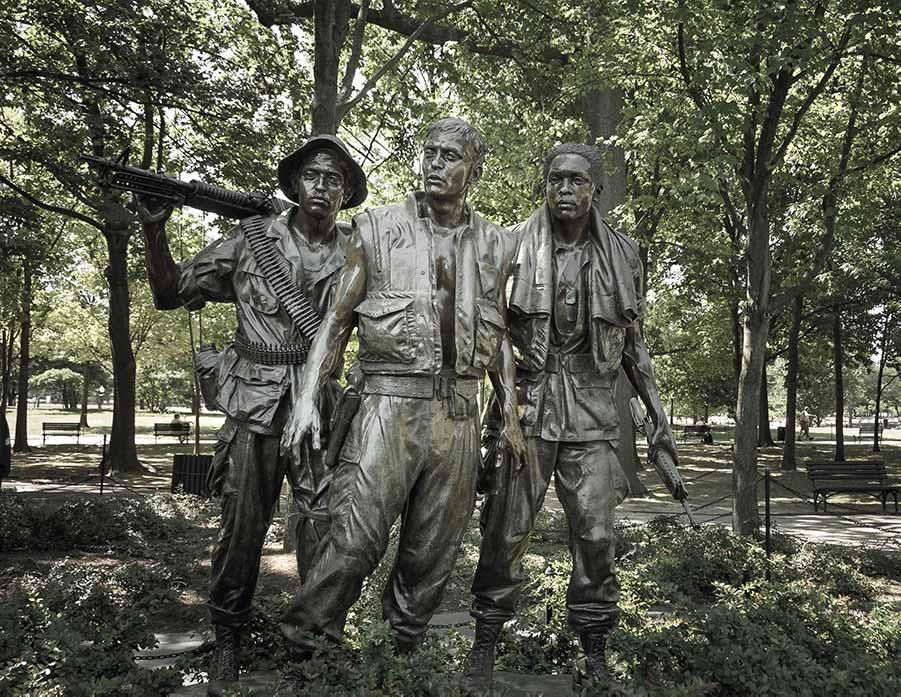 A statue in memory of the vietnam war