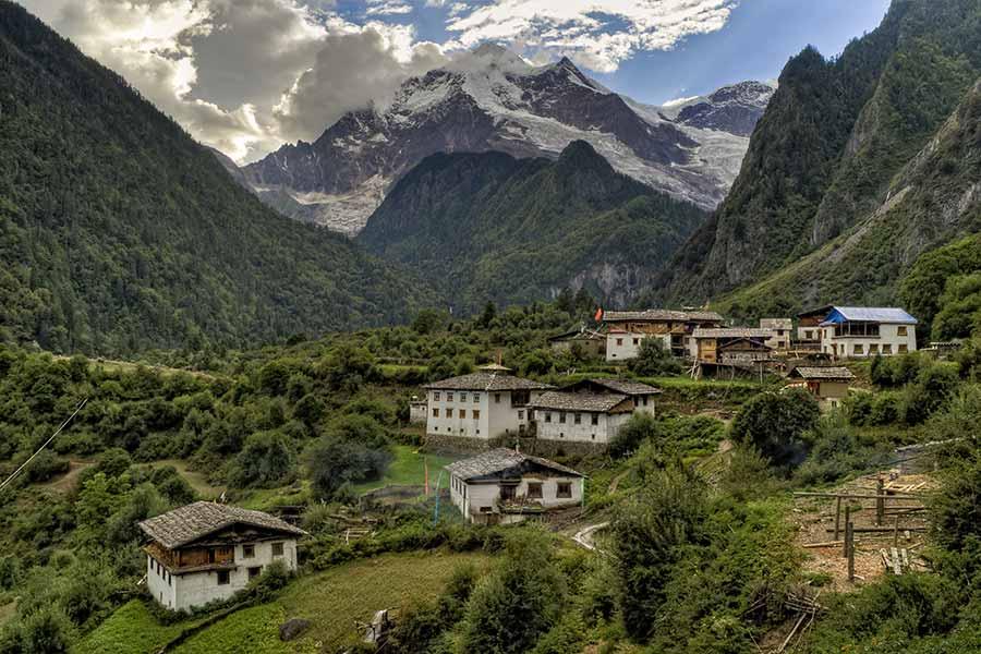 Mountainous landscape in Nepal