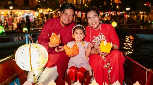 Happy expat family in vietnam